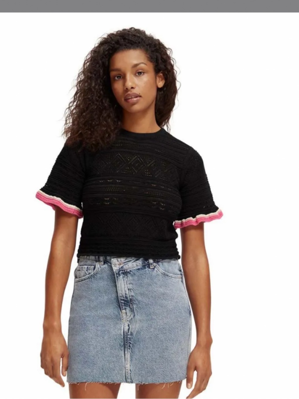 Scotch & Soda Cotton Knit Cropped Top USL
